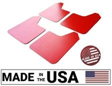 Streetrays Universal 4 Rock Mud Guard Flaps Starter Set Red No Hardware