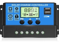 Gefolly 30A PWM Solar Charge Controller 12/24V Voltage Regulator Battery