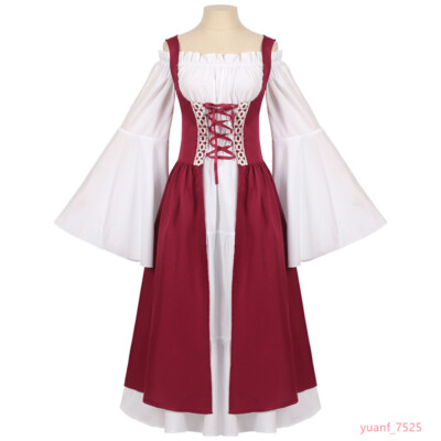 Mittelalterliche Europäische Und Amerikanische Lange Kleid Retro Kleid Bühne