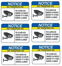 Home Surveillance Security Camera Video Sticker Warning Decal Outdoor Sign