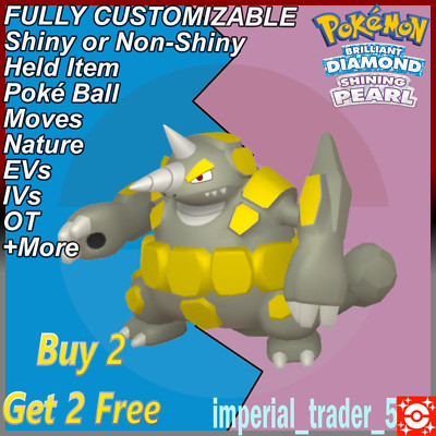 Pokemon Brilliant Diamond & Shining Pearl   Shiny Rhyperior   6IV Customizable