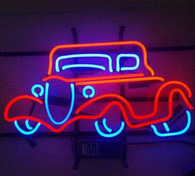 Vintage Auto Car Garage Open Neon Sign 19x15 Glass Garage Wall Decor ...