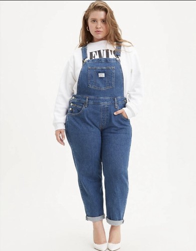 Levis Cropped Denim Bib Overalls Womens 