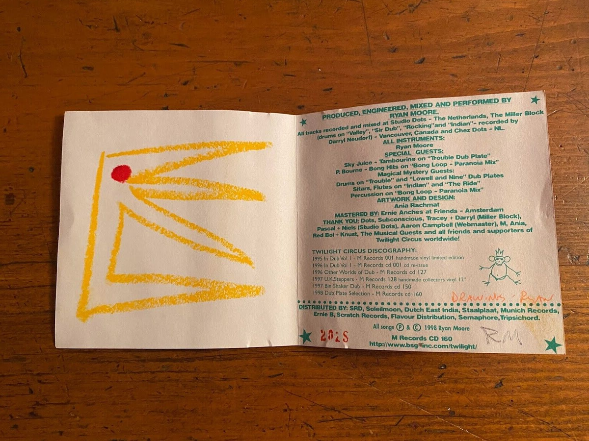 Twilight Circus Sound System Dub Plate Selection CD hand lettered