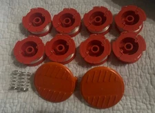 Eventronic 10Pk Auto Feed Trimmer Line+Replace Spool Cap Cover For Black Decker.