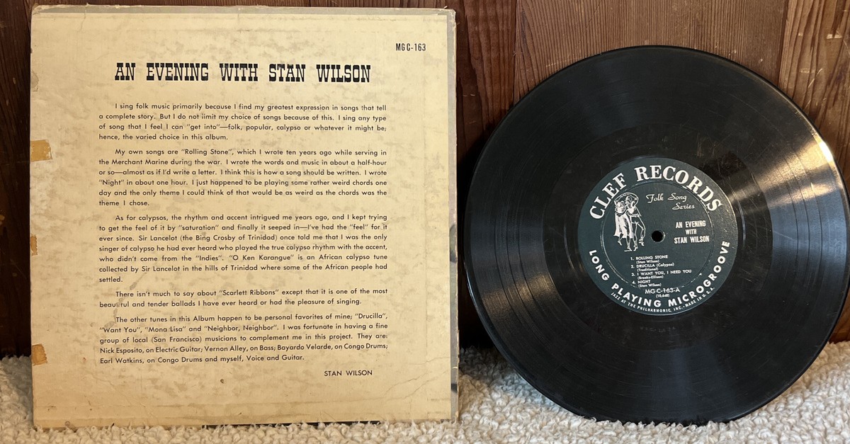 AN EVENING WITH STAN WILSON Clef Records MG C-163 10