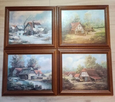Vier Jahreszeiten Drucke von M. Kalich-Froböse - Einzigartige Kunstwerke