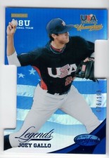  2013 USA Baseball Legends Certified Die-Cuts Mirror Blue #21 Joey Gallo /199