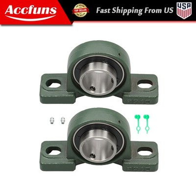2 Pack UCP210-32 Pillow Block Mounted Ball Bearing 2'' Bore Self Aligning New