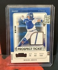 Panini 2021 Contenders Miguel Amaya Chicago Cubs Prospect Ticket Jersey PTJ-MA