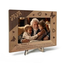 KLYTINK Gifts for Grandma, Best Abuela Picture Photo Frame, Brown-YAYA