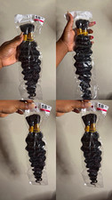 Human Hair Curly Weft Hair Extension Bundle, Black, 18 in, Women