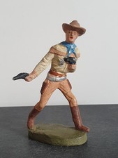 Elastolin Lineol Nardi Cowboy Sheriff 2 Revolver Wildwest Made Italy Masse 9 cm