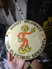 VINTAGE RARE REDDY KILOWATT 12" PORCELAIN METAL SIGN ELECTRIC POWER CO GAS OIL