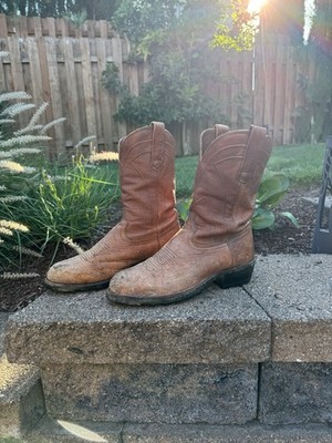 Tecovas THE BANDERA Bison Cowboy Work Boot Men Sz 10 D in COGNAC