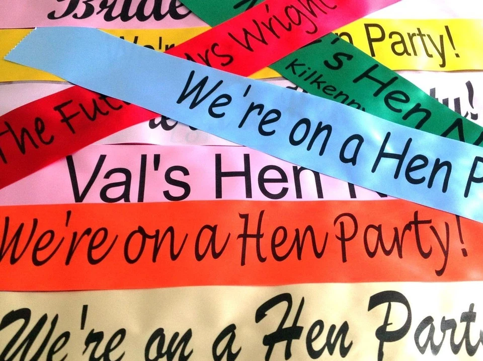 JUNGLEDRAGON Personalised Birthday Sash Sashes Any Age 18th 21st 30th 40th 50th 60th 70th