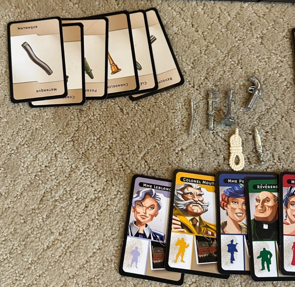 Hasbro Parker Bros Cluedo French Board Game Clue - 99% Complete - Missing Dice - Image 3 of 4