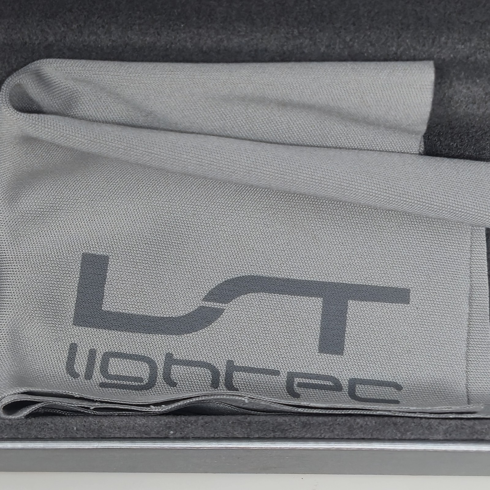 Genuine Lightec LT by Morel Eyeglass Case Silver Brushed Hard Shell + Cloth image 4
