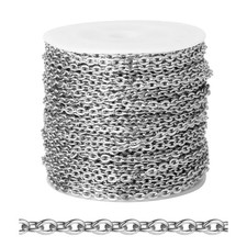 66 Ft Stainless Steel Cable Chains Bulk For Jewelry Making 3mm 304 Stainless S