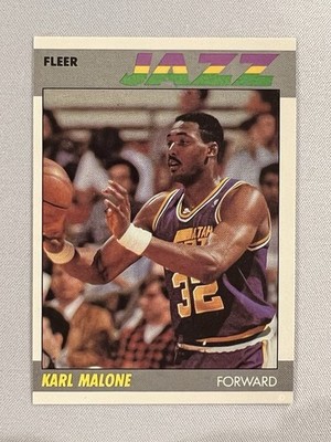1987-88 Fleer Karl Malone #68 Utah Jazz HOF Vintage Basketball Card