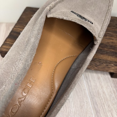 Coach Mary Lock Up Driver Loafer Slip On Round Toe Moccasins Suede Size 8 B - Picture 19 of 23