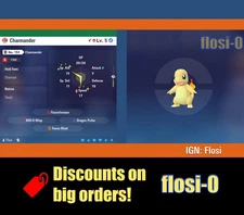 6IV Shiny Charmander Pokemon Legends ZA (Legends Z-A)