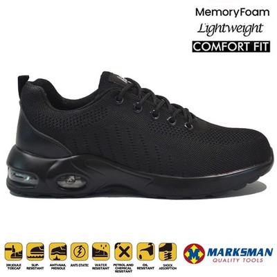 HERREN STOSSDÄMPFENDE STAHLKAPPE SICHERHEIT ARBEIT WANDERSCHUHE STIEFEL SPORTSCHUH GRÖSSE
