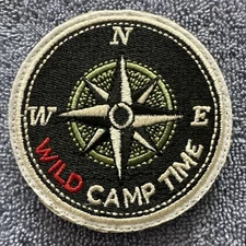 COMPASS 3x3 Embroidered Morale Patch Hook Backing Brand New