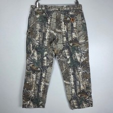 Carhartt x Realtree USA VINTAGE Canvas Camo Work 40x30 Cotton Made B235977