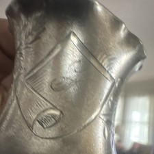 Antique silver Napkin Ring Floral & Shield Engraving 1850-1899