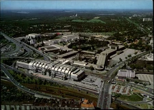 Aerial view Congress Centrum Berlin Germany vintage postcard a981