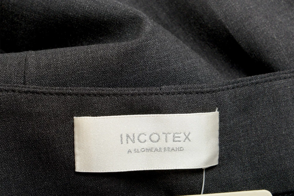Incotex Women's "Nadine" Dark Gray Wool Flat Front Pants US XL IT 46 - Image 4 of 4