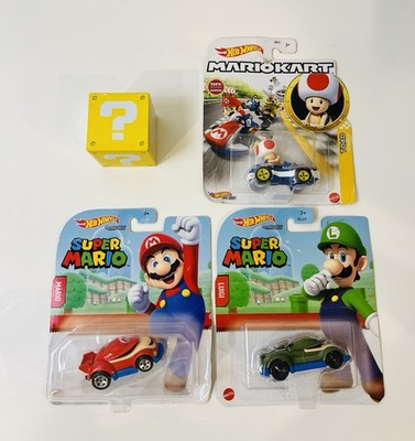 Hot Wheels Super Mario Car Lot Luigi Mario Kart Toad Bobus Cube ? Tin New Sealed