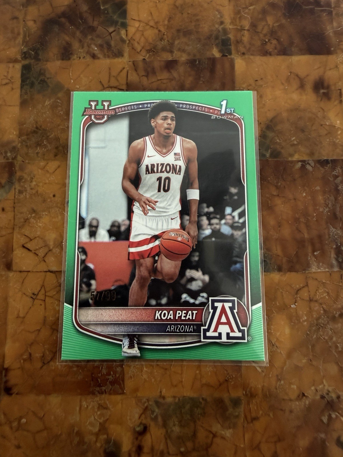 2025-26 Bowman Basketball Koa Peat 1st Green /99