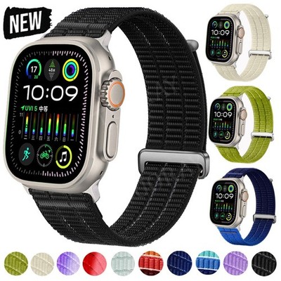 Sport Nylon Loop Band Strap for Apple Watch 11 10 9 8 7 6 5 4 SE 3 2 Ultra 49mm