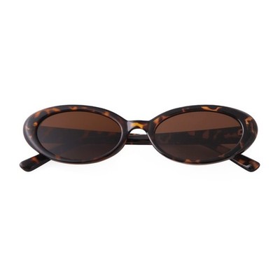 Oval Sunglasses for Women Trendy 90s Retro Small Oval  display picture 3