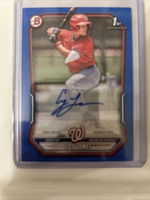 2026 Bowman 1st Coy James Prospect Auto Blue /150 #BPA-CJ Washington Nationals ￼