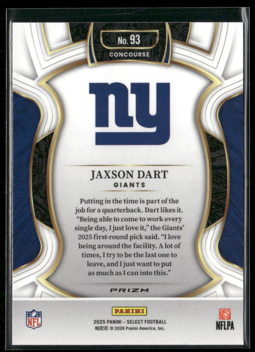 2025 Panini Select #93 Jaxson Dart Silver Prizm | eBay