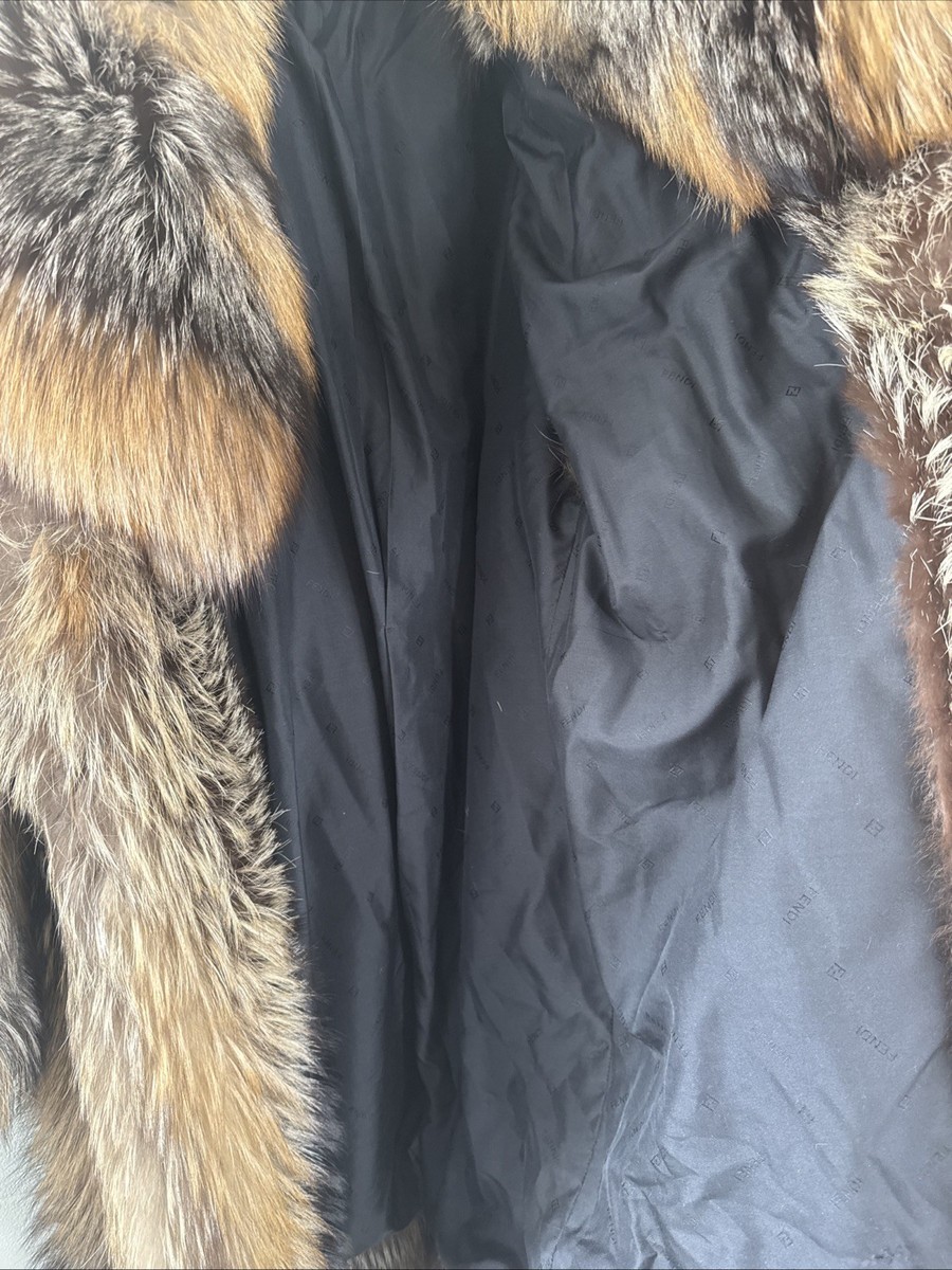 Fendi Fur RareExquisite Vintage Fendi Italy Fox Fur Coat Speckled