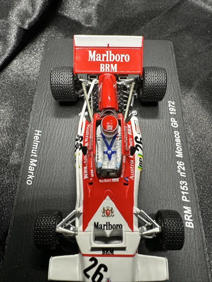 Spark 1:43 S1154 BRM P153 (#26) HELMUT MARKO MONACO GP 1972 Ships USA Boxed - Image 3 of 4