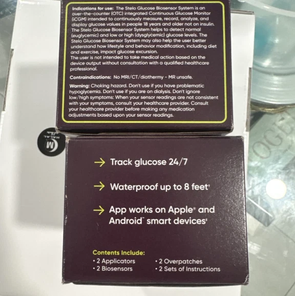 Kit de biossensor de glicose Stelo - 4 (2 caixas) monitores contínuos de glicose - Imagem 4 de 4
