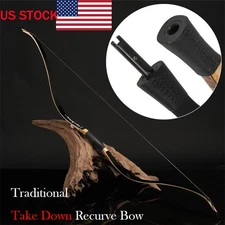 52" 20-50lb Archery Takedown Recurve Bow Laminated Traditional Bow Hunting RH LH