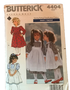 Vintage Uncut Butterick Toddlers/children’s dress pinafore pattern #4404
