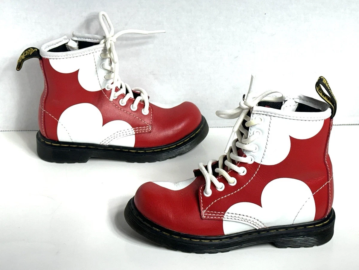 Chaussures Dr Martens 1460 COSMIC GLITTER Rouge pour Bébé fille, Enfant fille | JEF Chaussures