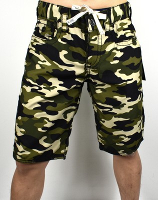 true religion camo shorts