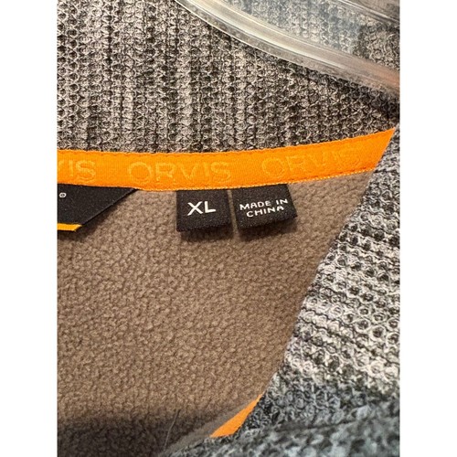 Orvis Pullover Maglione Trapuntato Spalle Patch Grigio Uomo XL - Foto 3 di 9