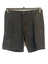 Men's Black Urban Outfitters Flat Front Short. Size 32. 98% Cotton/ 2% Spandex