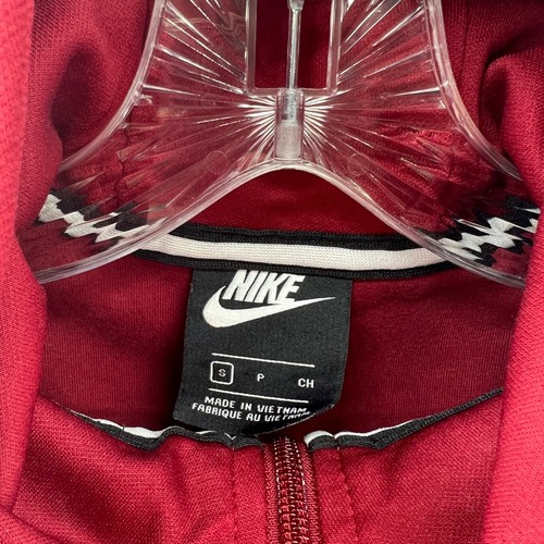Nike Hoodie Boys Small Red Full Zip Top Long Sleeve Jacket Logo Youth Kids - Picture 7 of 13
