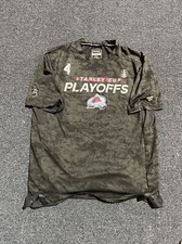 2022 Colorado Avalanche Player Issued Stanley Cup Playoffs T-Shirt Bowen Byram L