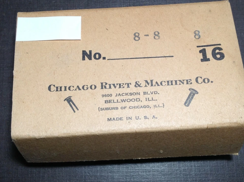40 piezas 8-8 x 1/2" NORS latón macizo embrague freno remaches tubulares Hecho en EE. UU. se adapta a GM Foto 2 de 4